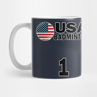 USA Badminton Number 1 T-shirt Design Mug